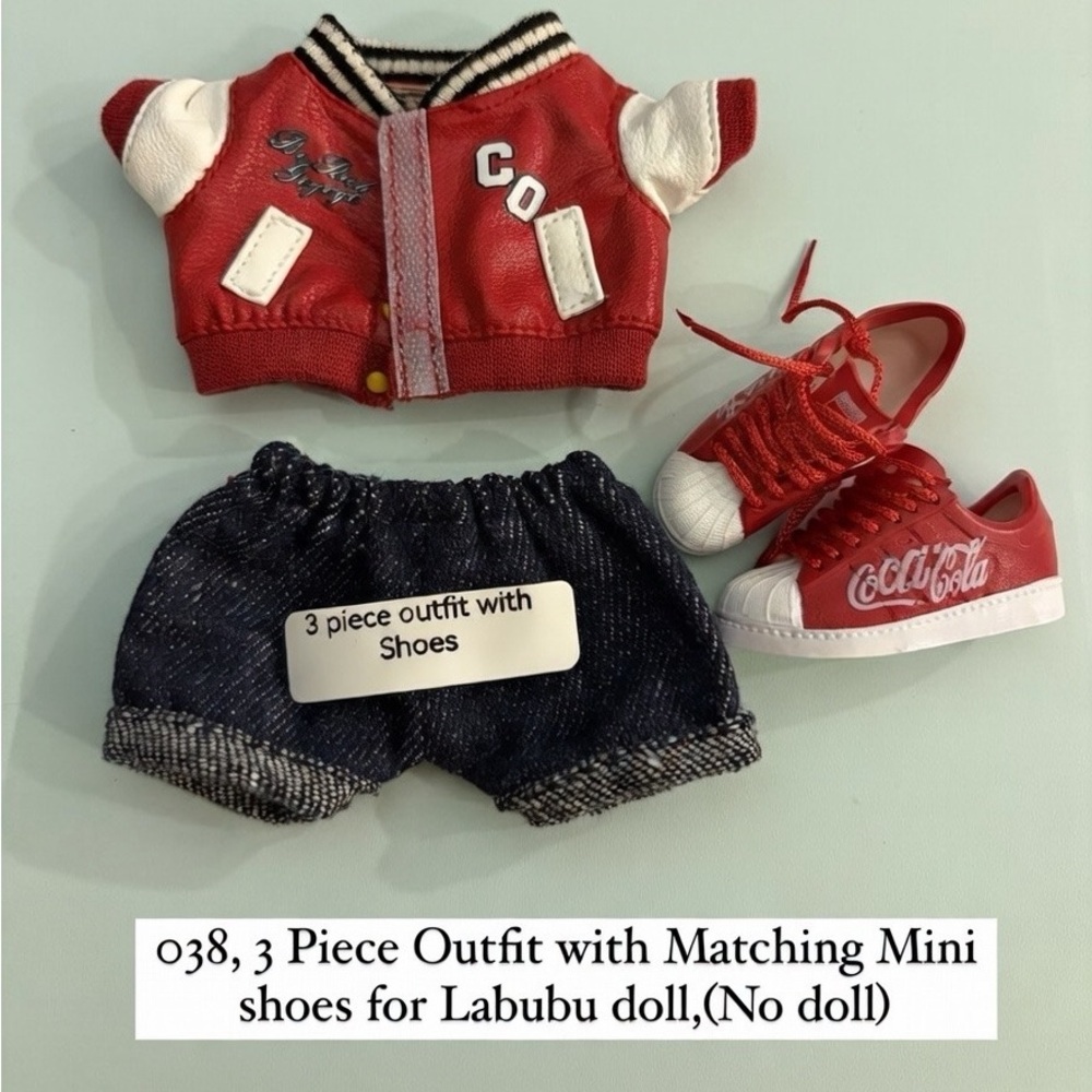 038, 3Piece Outfit  W/Red Coca-Cola Jacket and a pair Mini CocaCola sneakers